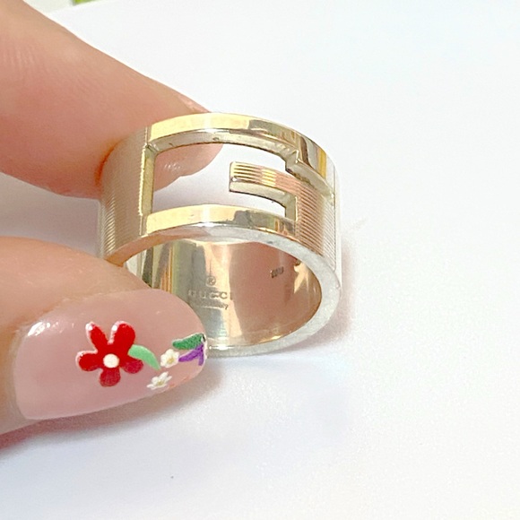 GUCCI Branded G Logo Silver 925 Ring- GREAT CONDITION - Picture 11 of 11